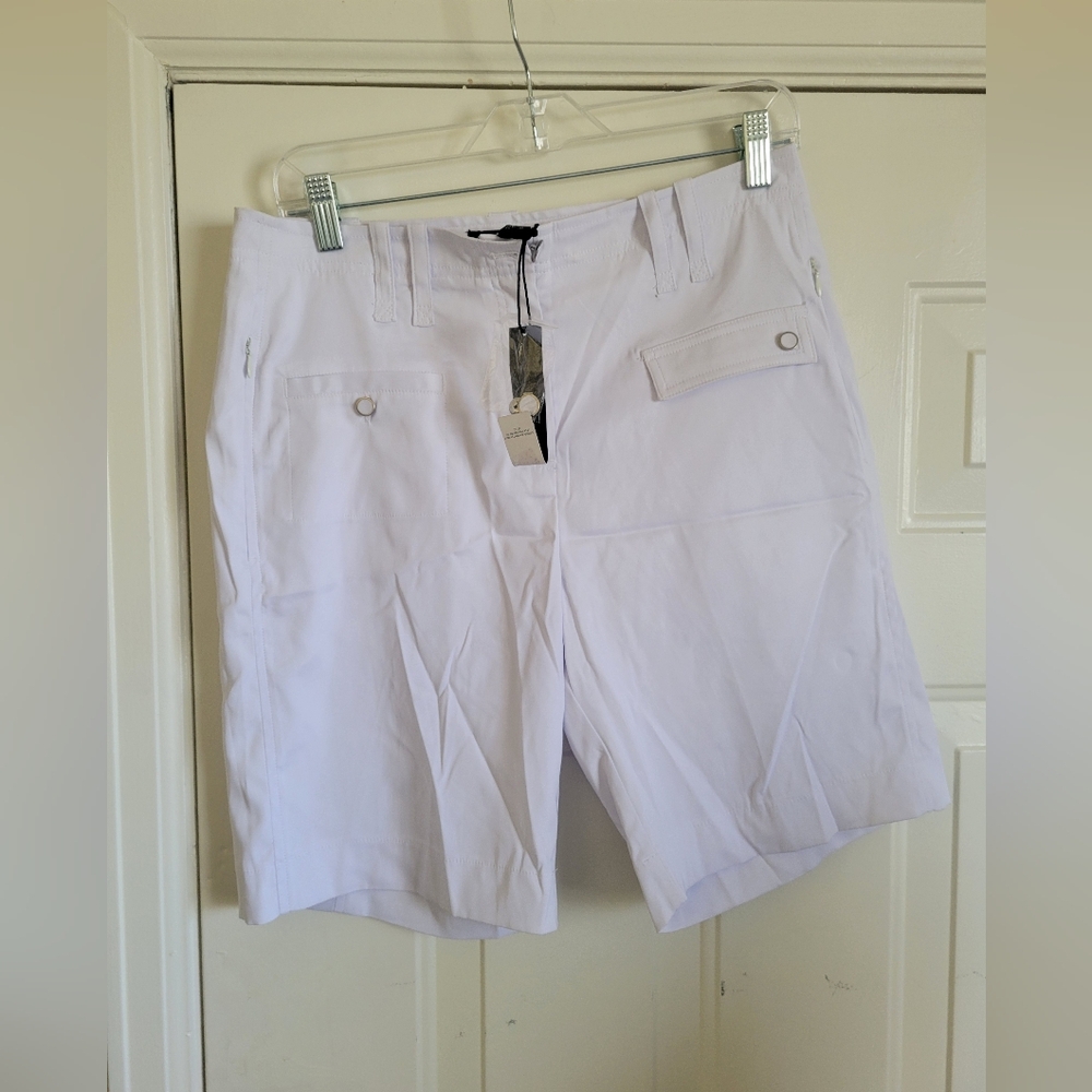 DKNY Golf  Siren 18" Shorts NWT 8 White Womans